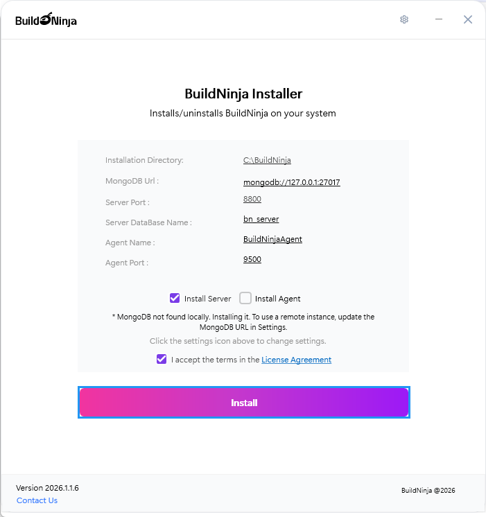 build-ninja-server-installer-install-button