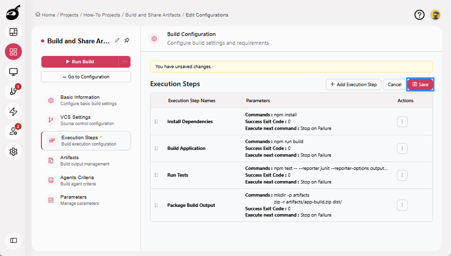 how-to-artifacts-execution-steps-page-save-button