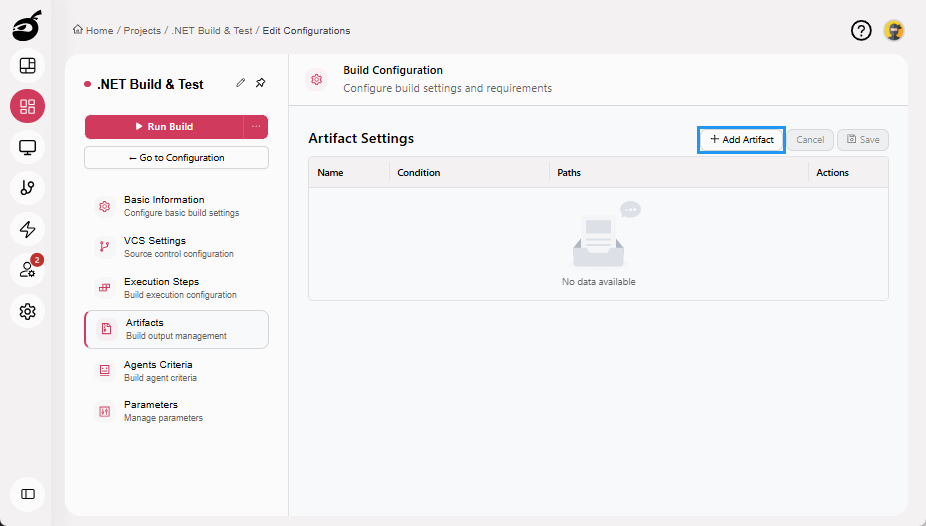 how-to-net-artifacts-page-add-artifact-button