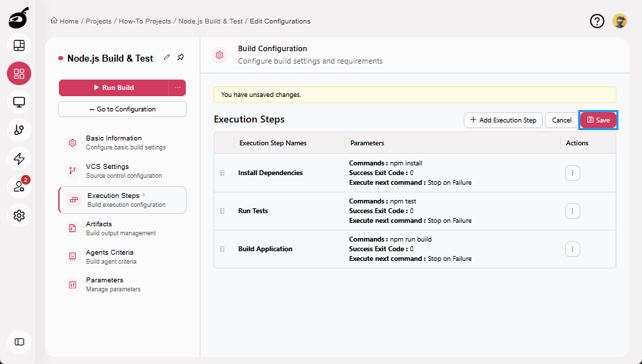 how-to-node-build-execution-steps-save-button