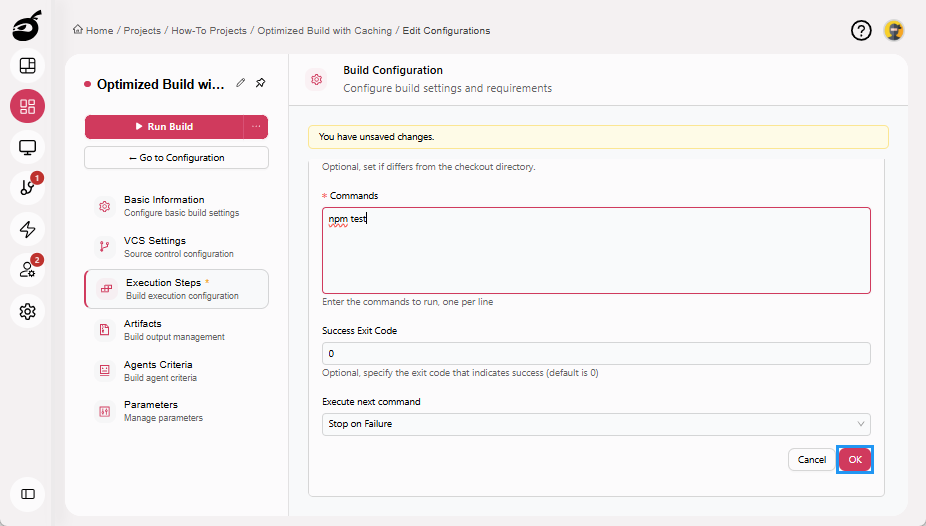 how-to-speedup-tests-add-execution-step-ok-button