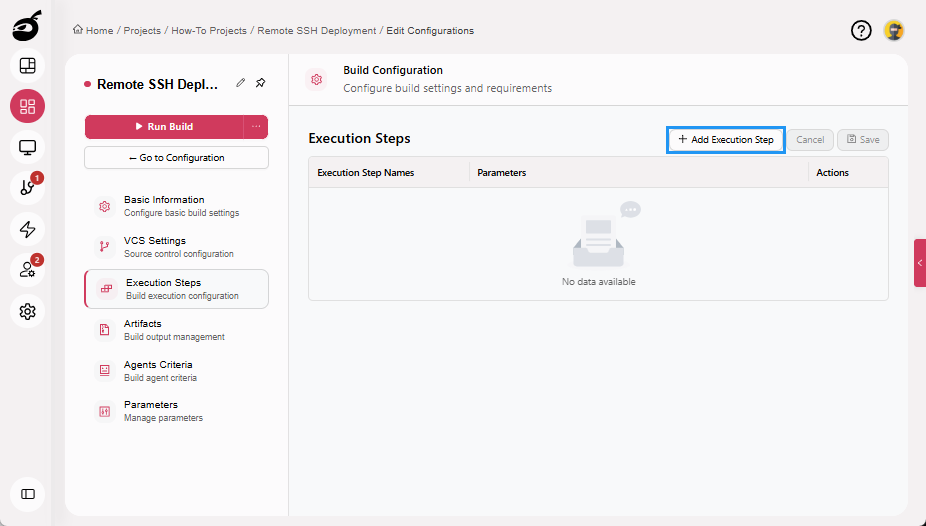 how-to-ssh-execution-steps-add-execution-step-button