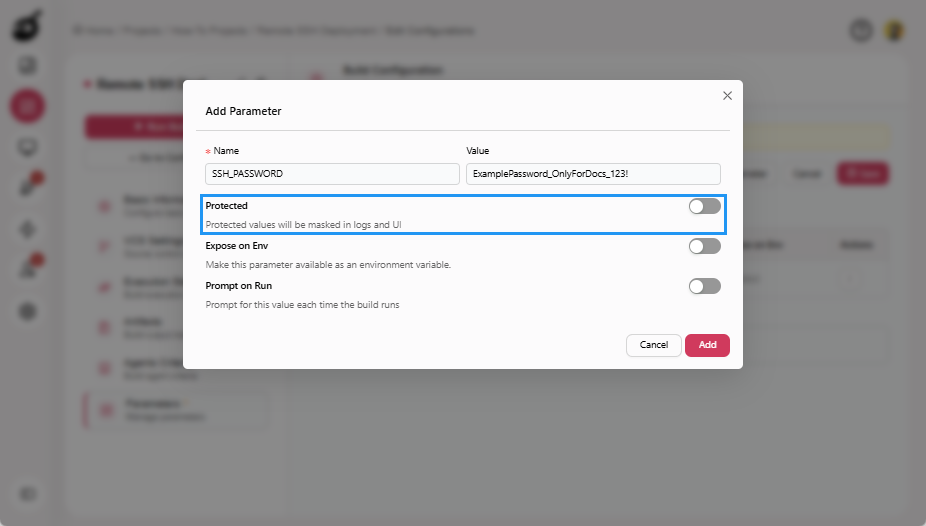 how-to-ssh-password-protected-button