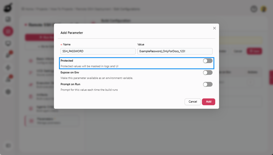 how-to-ssh-password-protected-button