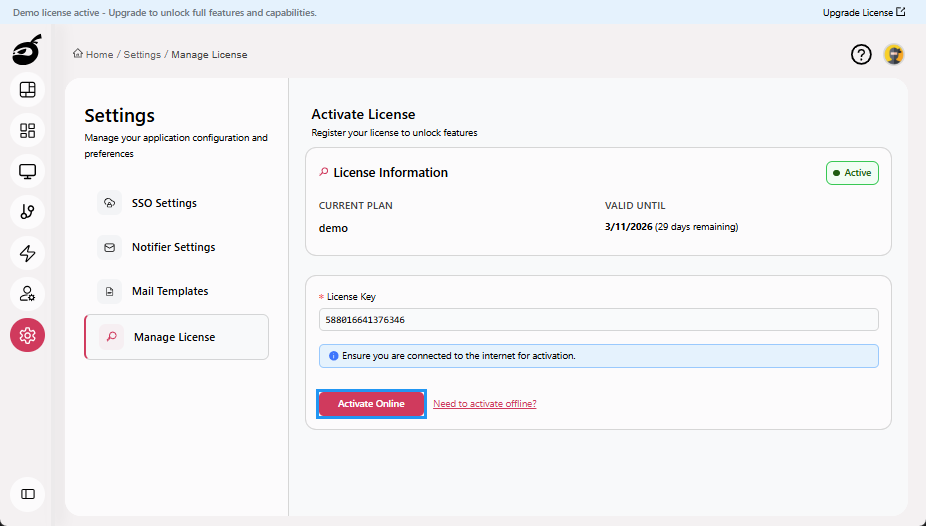 license-activate-online