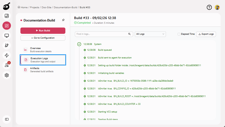 view-build-results-execution-log-tab